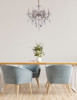 Foto 6 | Candil Colgante Gamalux María Theresa Cristal de 6 Luces Dorado