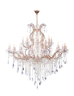 Foto 1 | Candil Colgante Gamalux María Theresa Cristal De 25 Luces Dorado