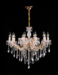 Foto 3 | Candil Colgante Gamalux María Theresa Cristal de 10 Luces Dorado
