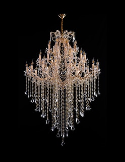 Foto 3 | Candil Colgante Gamalux María Theresa Cristal de 40 Luces Dorado