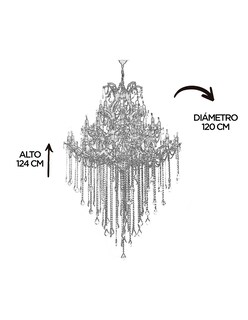Foto 5 | Candil Colgante Gamalux María Theresa Cristal de 40 Luces Dorado