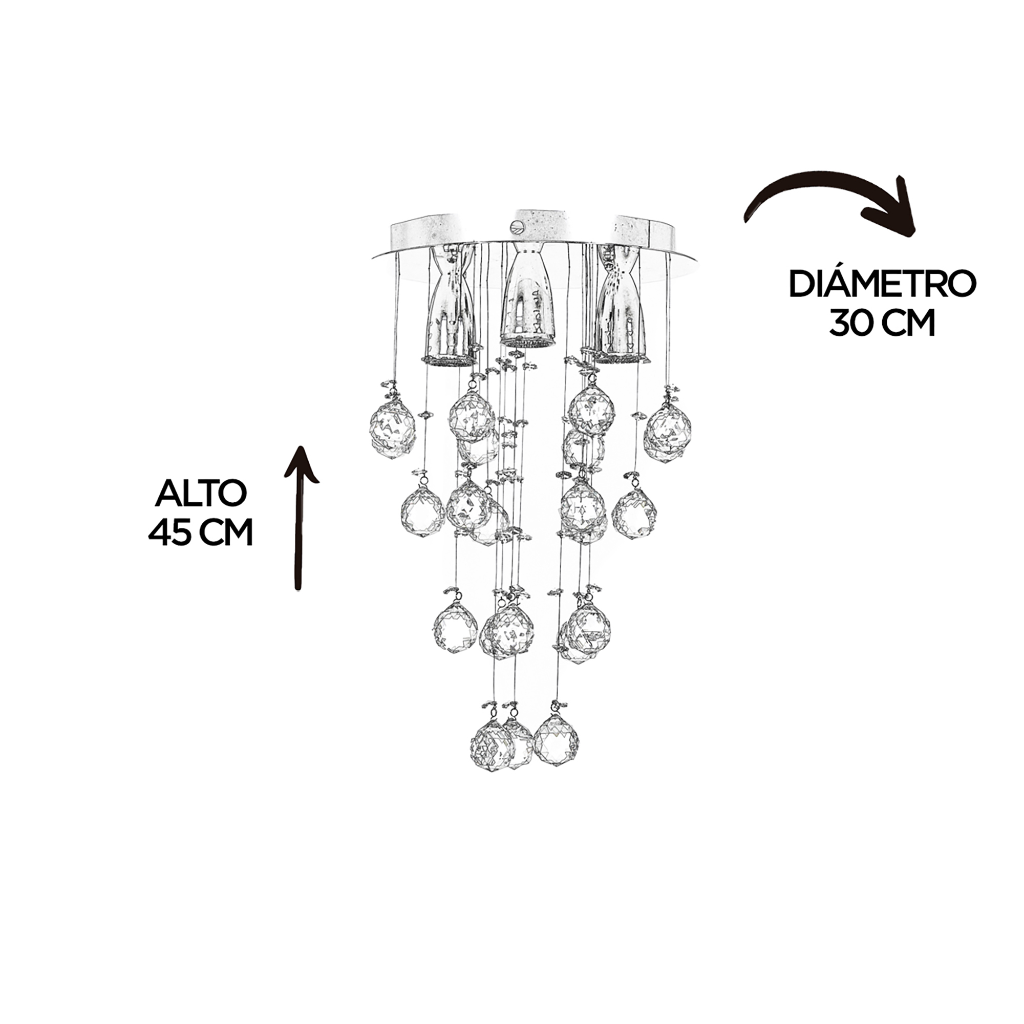 Foto 6 pulgar | Candelabro Gamalux Plateado 120 V