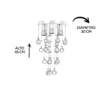 Foto 5 | Candelabro Gamalux Plateado 120 V