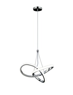 Foto 1 | Lámpara Iluminación Luz Vic Infinitum Doble Círculo Cromo