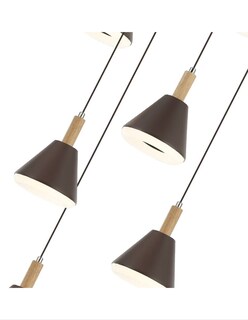 Foto 2 | Lampara Colgante Cono 6 Luces