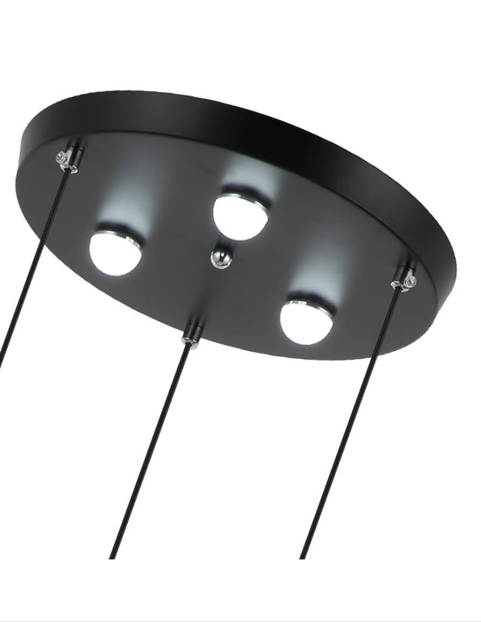 Foto 3 pulgar | Lampara Colgante Cilindro 3 Luces