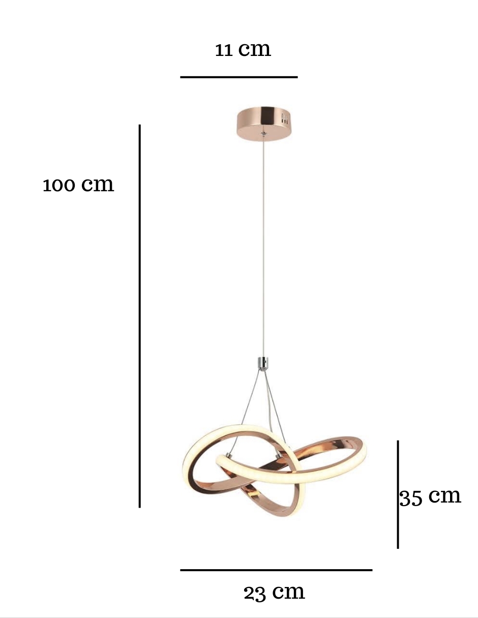 Foto 4 pulgar | Lámpara Colgante Iluminación Luz Vic Infinitum color Cobre