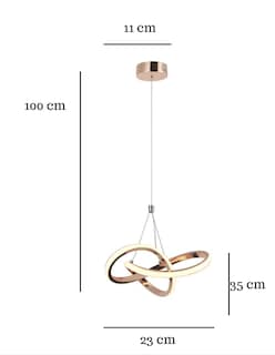 Foto 3 | Lámpara Colgante Iluminación Luz Vic Infinitum color Cobre