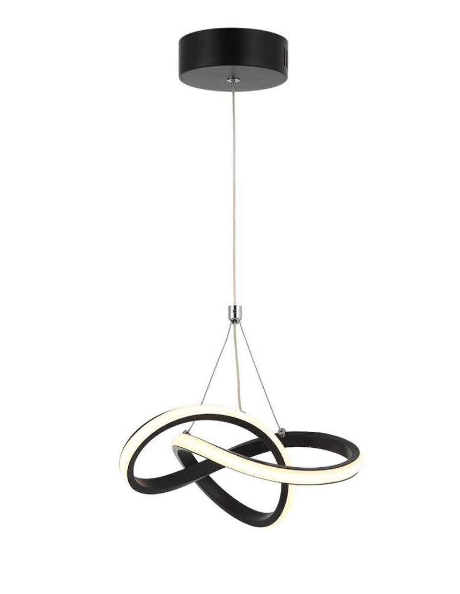 Lámpara Colgante Iluminación Luz Vic Infinitum Negro