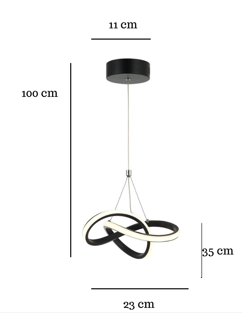 Foto 4 pulgar | Lámpara Colgante Iluminación Luz Vic Infinitum Negro