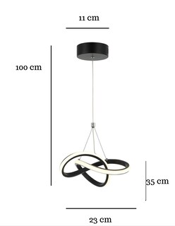 Foto 3 | Lámpara Colgante Iluminación Luz Vic Infinitum Negro