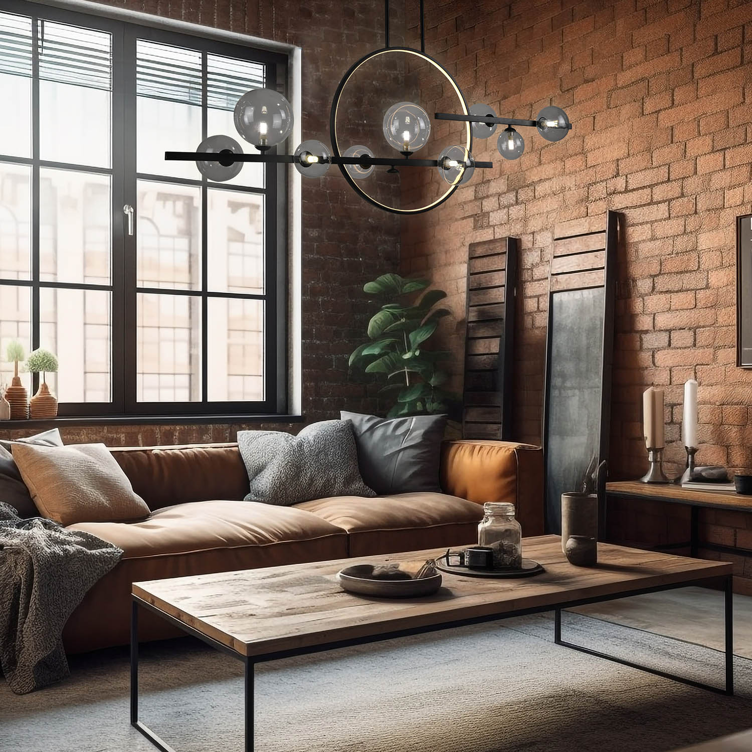 Foto 5 | Lámpara Candil Colgante Led Morae Luxica Lighting Negro