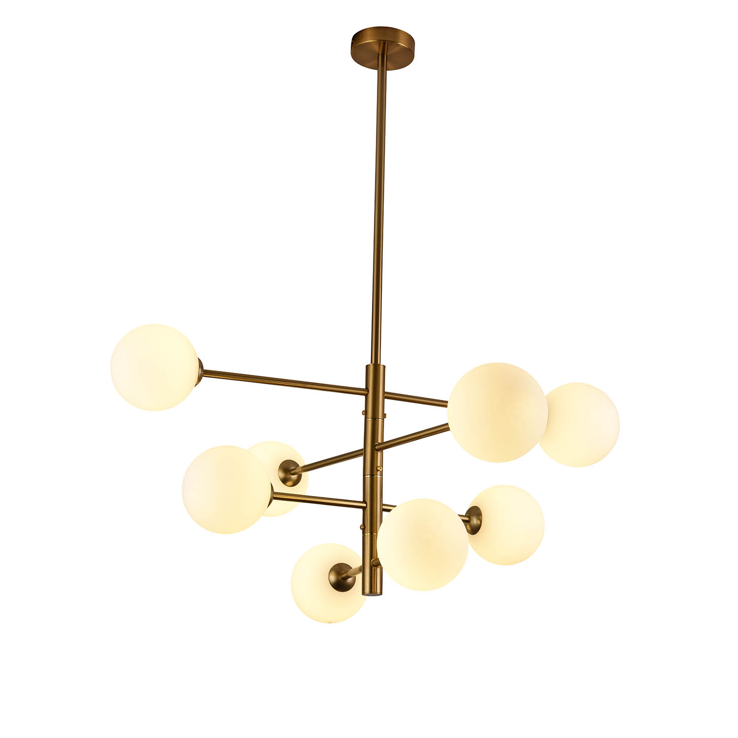 Foto 2 pulgar | Lámpara Candil Colgante Esferas De Cristal Avenila Luxica Lighting Dorado