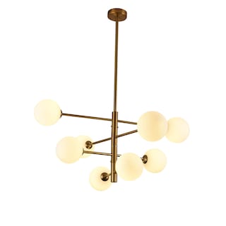 Foto 1 | Lámpara Candil Colgante Esferas De Cristal Avenila Luxica Lighting Dorado