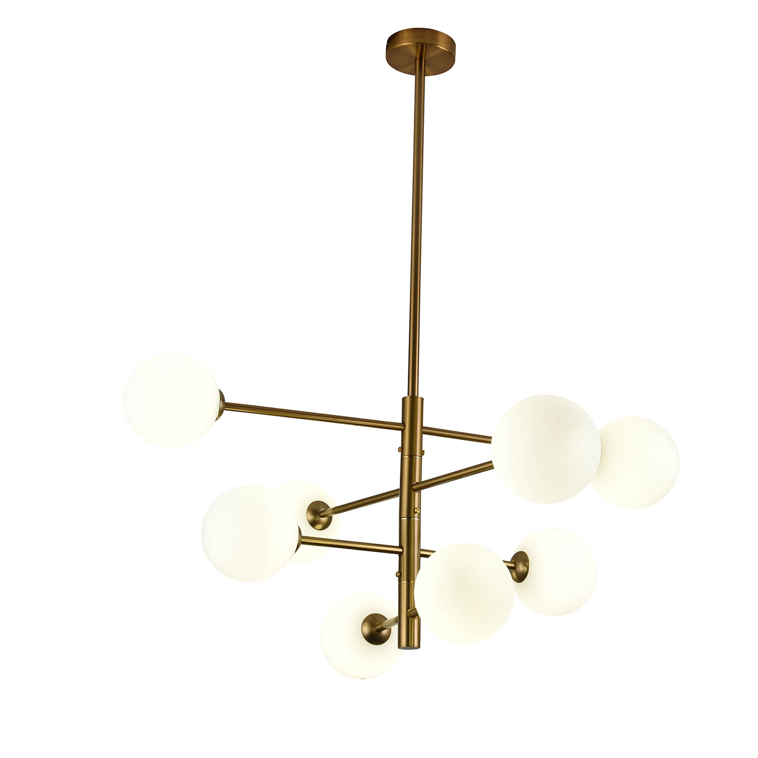 Foto 3 pulgar | Lámpara Candil Colgante Esferas De Cristal Avenila Luxica Lighting Dorado