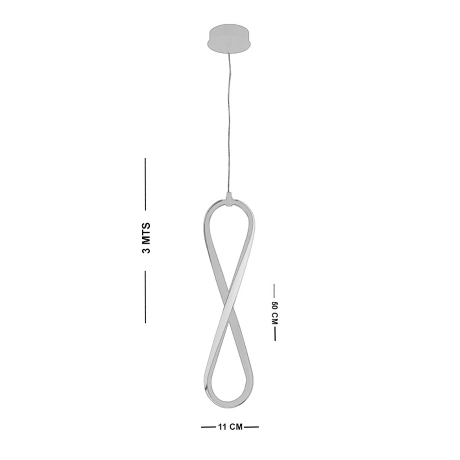 Foto 6 pulgar | Lámpara Colgante Led Elemento Luxica Lighting Cromo