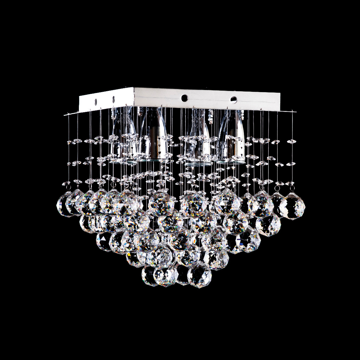 Foto 4 pulgar | Candil Colgante Gamalux Williams Krystal Vertice De 4 Luces