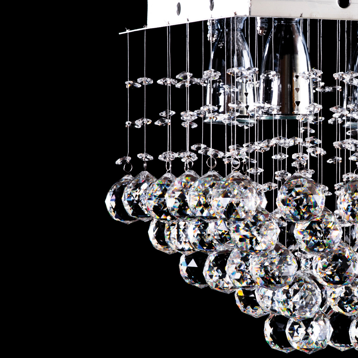 Foto 5 pulgar | Candil Colgante Gamalux Williams Krystal Vertice De 4 Luces
