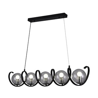 Foto 1 | Lámpara Candil Colgante Esferas De Cristal Larmes Luxica Lighting Negro Cromo