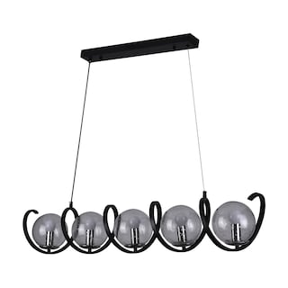 Foto 2 | Lámpara Candil Colgante Esferas De Cristal Larmes Luxica Lighting Negro Cromo