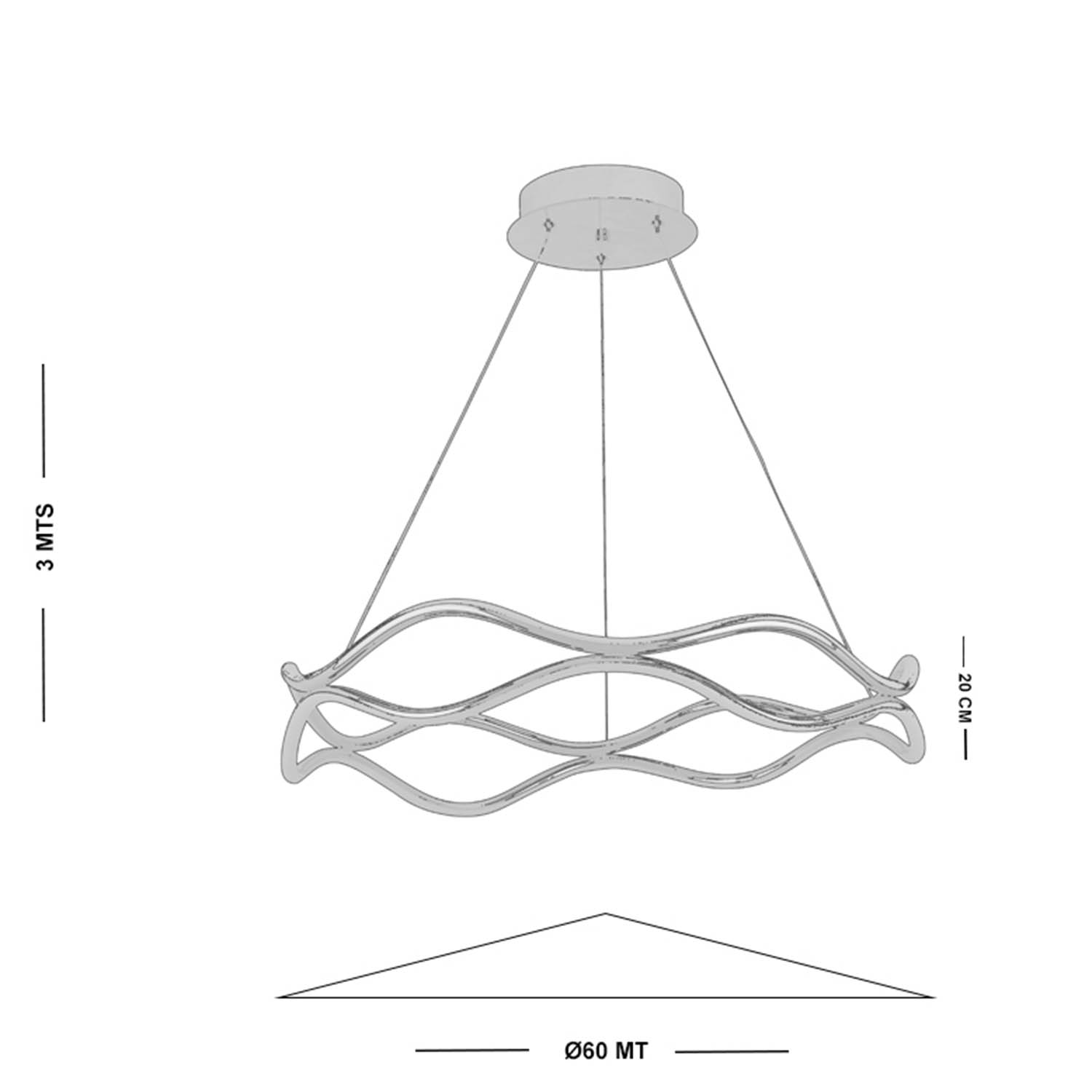 Foto 6 pulgar | Lámpara Colgante Led Mara Luxica Lighting Cromo