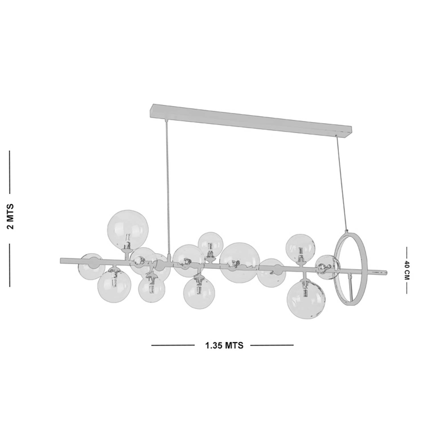 Foto 5 pulgar | Lámpara Candil Colgante Bulbo Led Paulo Luxica Lighting Negro