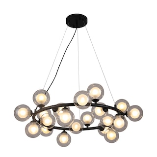 Foto 1 | Lampara Candil Colgante Esferas De Cristal Donna Luxica Lighting Negro