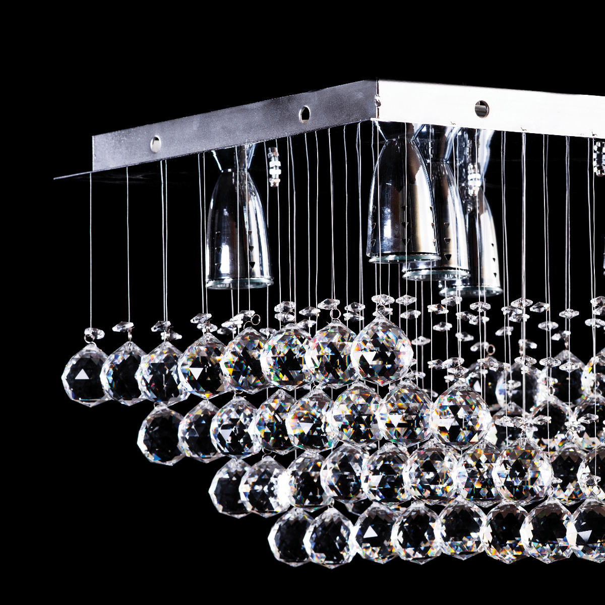 Foto 4 | Candil Colgante Gamalux Williams Krystal Plafón De 5 Luces