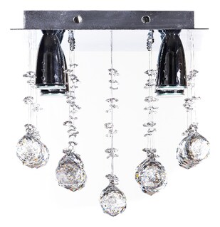 Foto 1 | Candil Colgante Gamalux Williams Krystal Plafón De 4 Luces