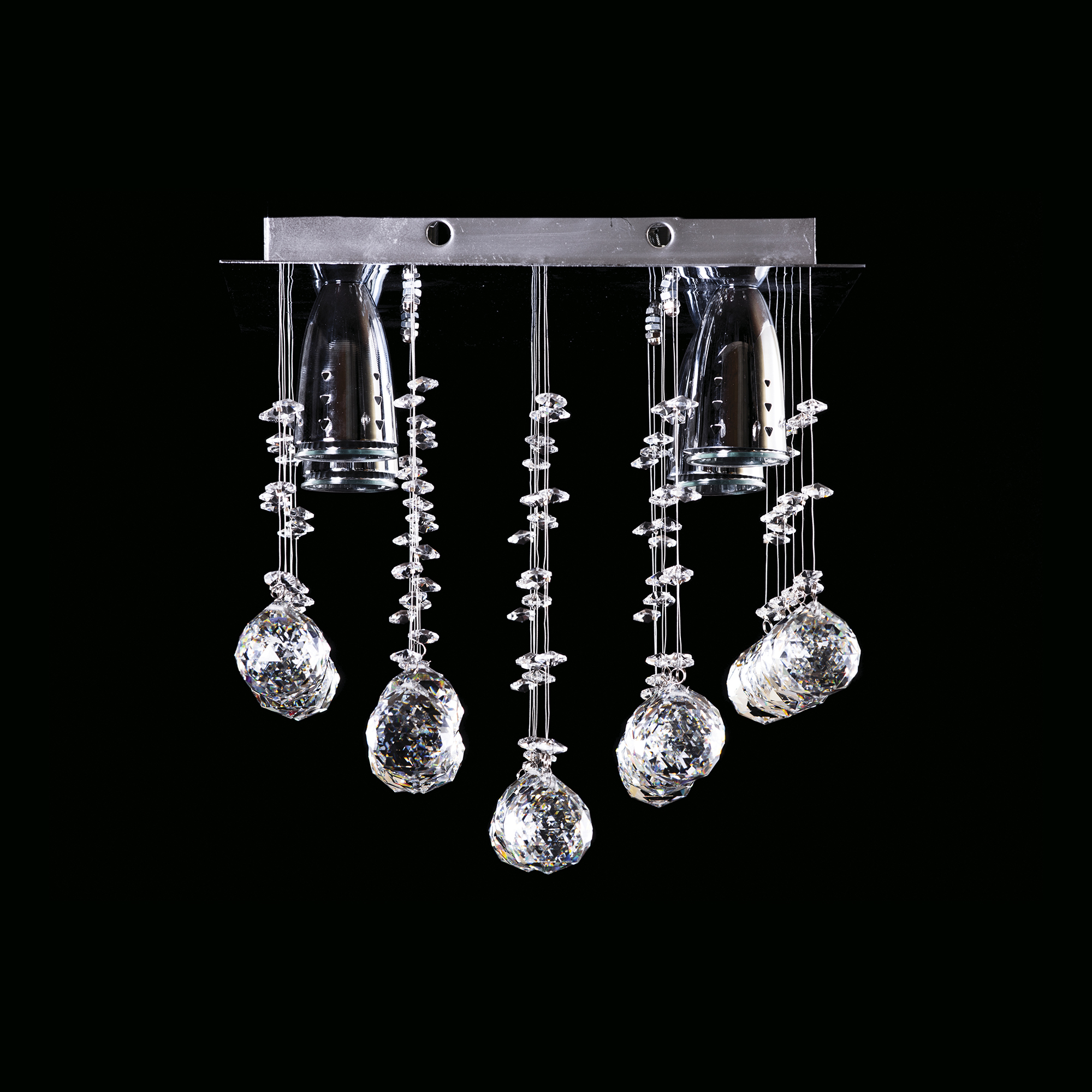 Foto 4 pulgar | Candil Colgante Gamalux Williams Krystal Plafón De 4 Luces