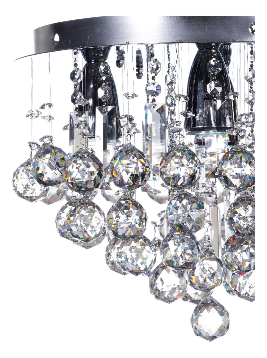 Foto 2 | Candil Colgante Gamalux Williams Krystal Pastel De 4 Luces