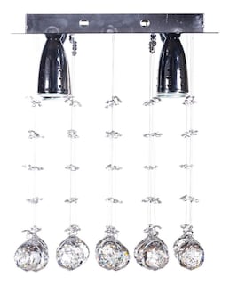 Foto 1 | Candil Colgante Gamalux Williams Krystal Flat 4 Luces