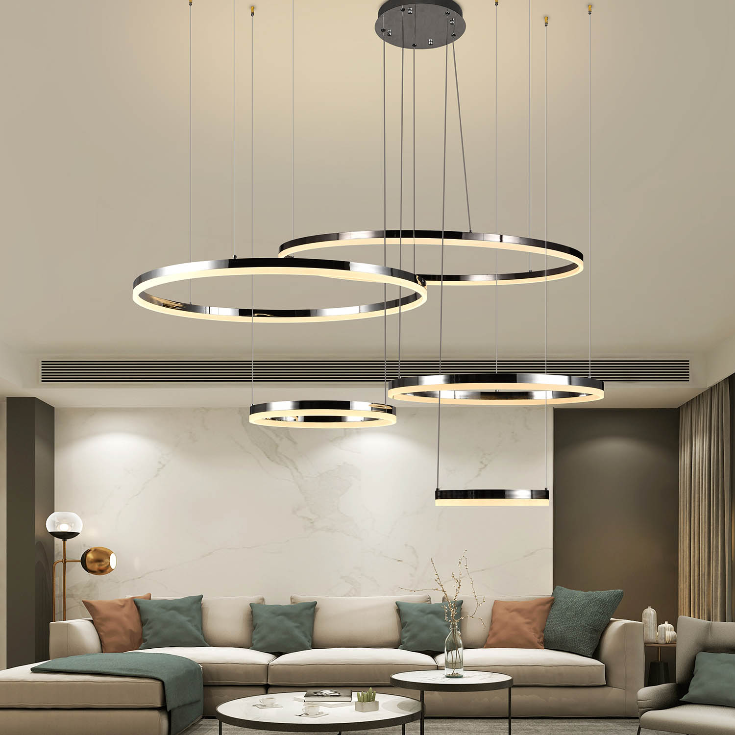 Foto 5 | Lámpara Candil Colgante Led Harmony Luxica Lighting Cromo