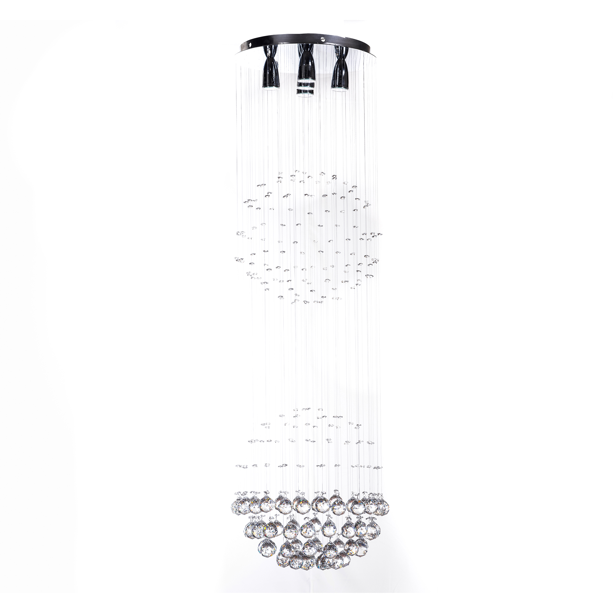 Foto 2 pulgar | Candil Colgante Gamalux Williams Krystal Doble Esfera De 5 Luces