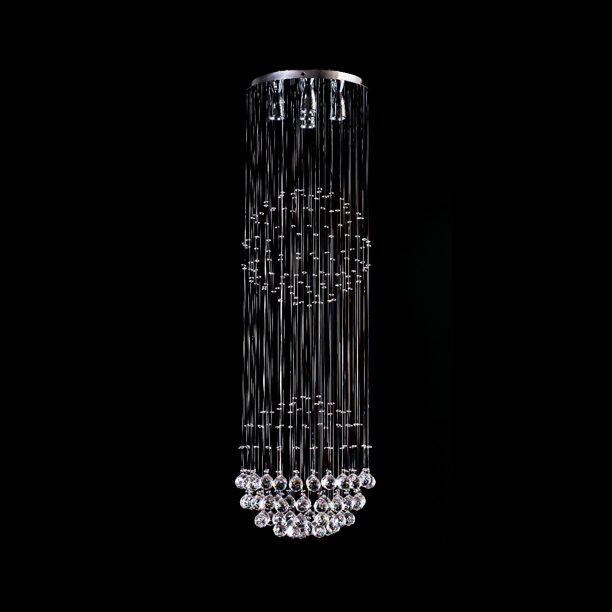 Foto 4 pulgar | Candil Colgante Gamalux Williams Krystal Doble Esfera De 5 Luces