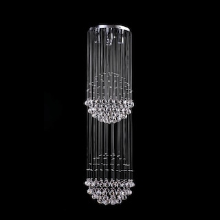 Foto 3 | Candil Colgante Gamalux Williams Krystal Dos Esferas 5 Luces