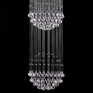Foto 4 | Candil Colgante Gamalux Williams Krystal Dos Esferas 5 Luces