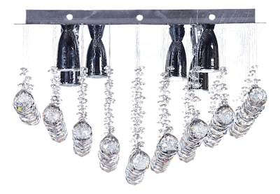 Foto 1 | Candil Colgante Gamalux Williams Krystal Plafón de 6 Luces