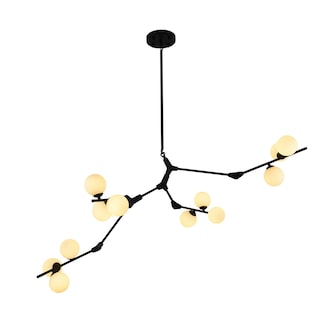 Foto 1 | Lámpara Candil Colgante Esferas De Cristal Echo Luxica Lighting Negro