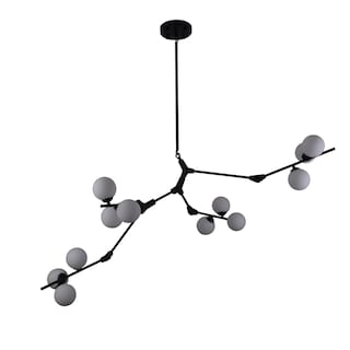 Foto 3 | Lámpara Candil Colgante Esferas De Cristal Echo Luxica Lighting Negro