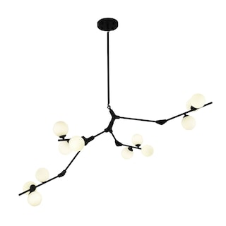 Foto 4 | Lámpara Candil Colgante Esferas De Cristal Echo Luxica Lighting Negro