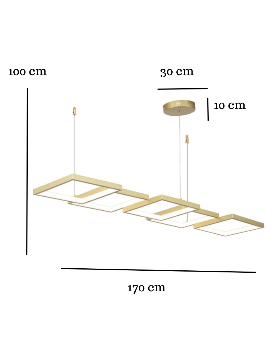 Foto 4 pulgar | Lámpara colgante Iluminación Luz Vic con 4 cuadros suspendidos