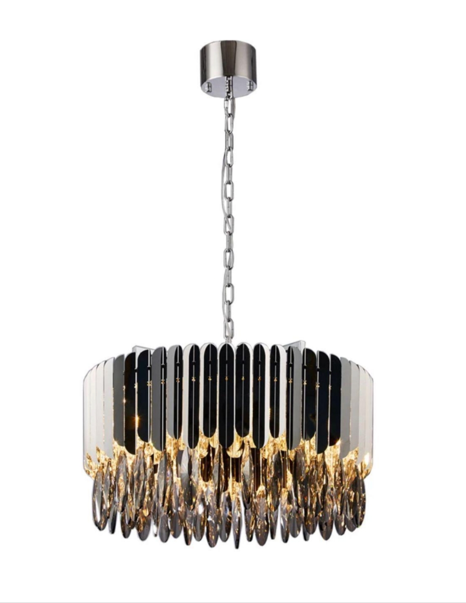 Foto 1 | Candil Colgante Iluminación Luz Vic de 8 Luces en Color Negro