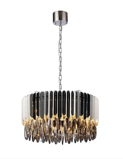 Foto 1 | Candil Colgante Iluminación Luz Vic de 8 Luces en Color Negro