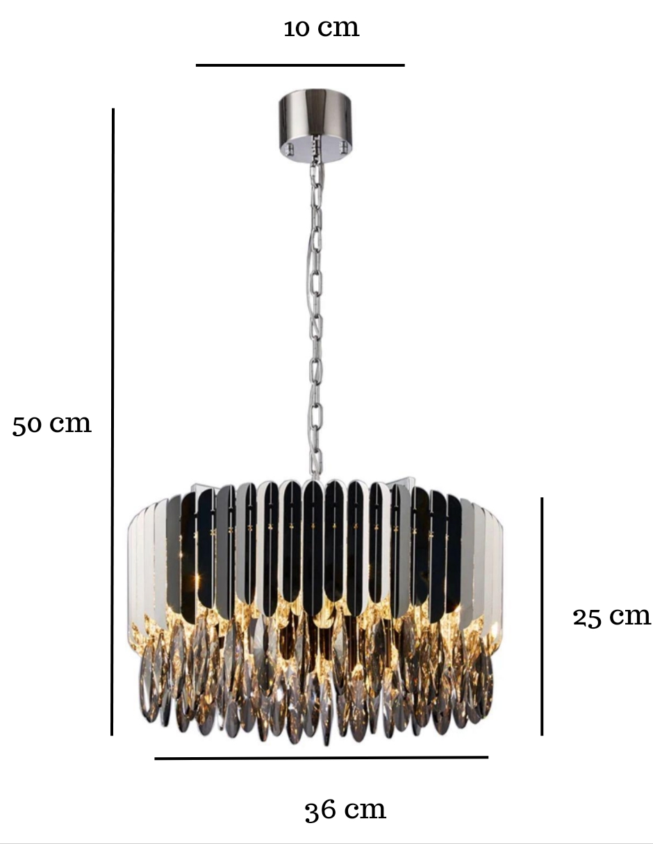 Foto 3 | Candil Colgante Iluminación Luz Vic de 8 Luces en Color Negro