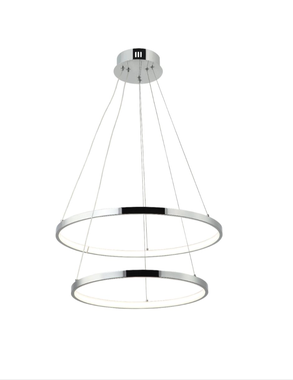 Candil Colgante Dos Aros Led Infinitum