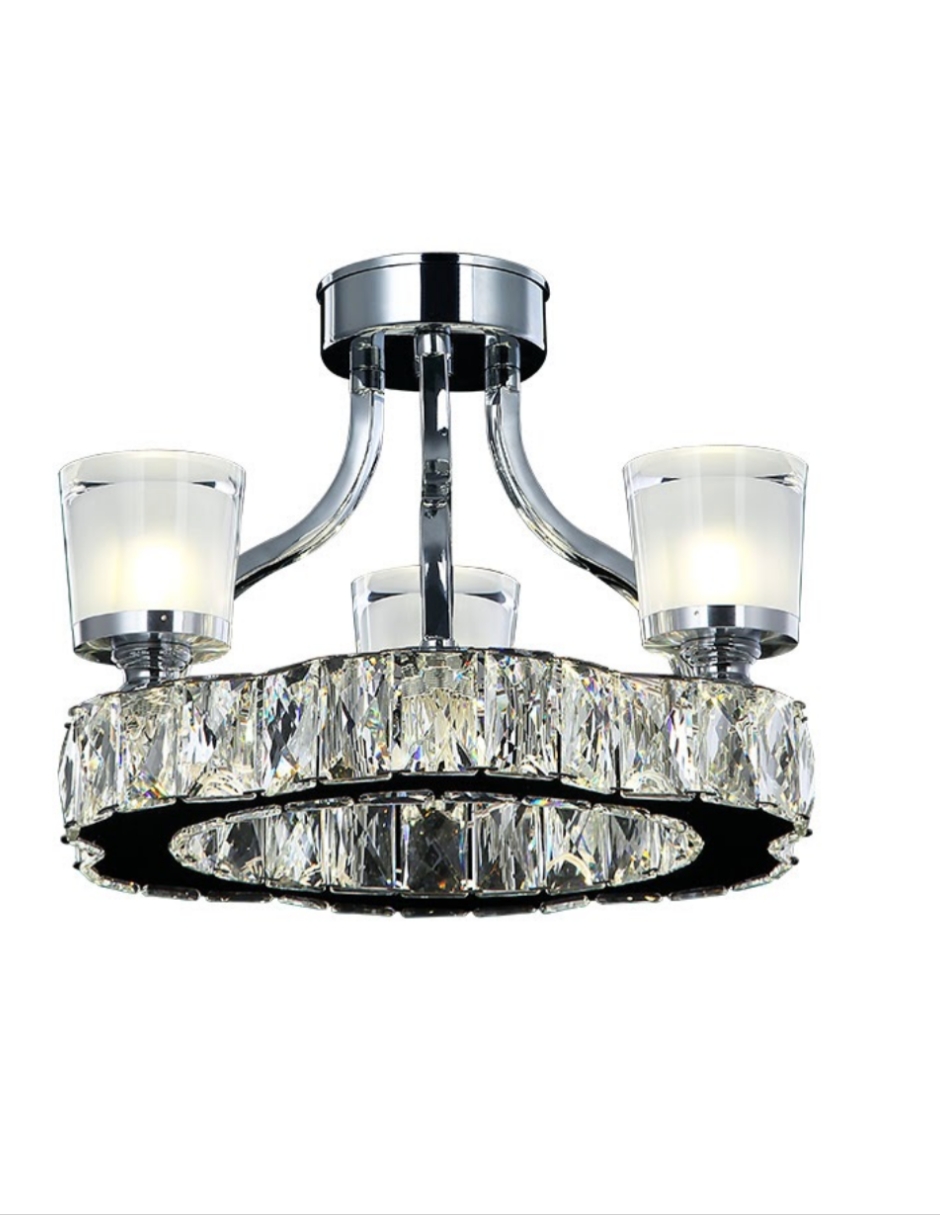 Foto 2 pulgar | Candil de Cristal 3 Luces LED con 3 Cambios de Luz