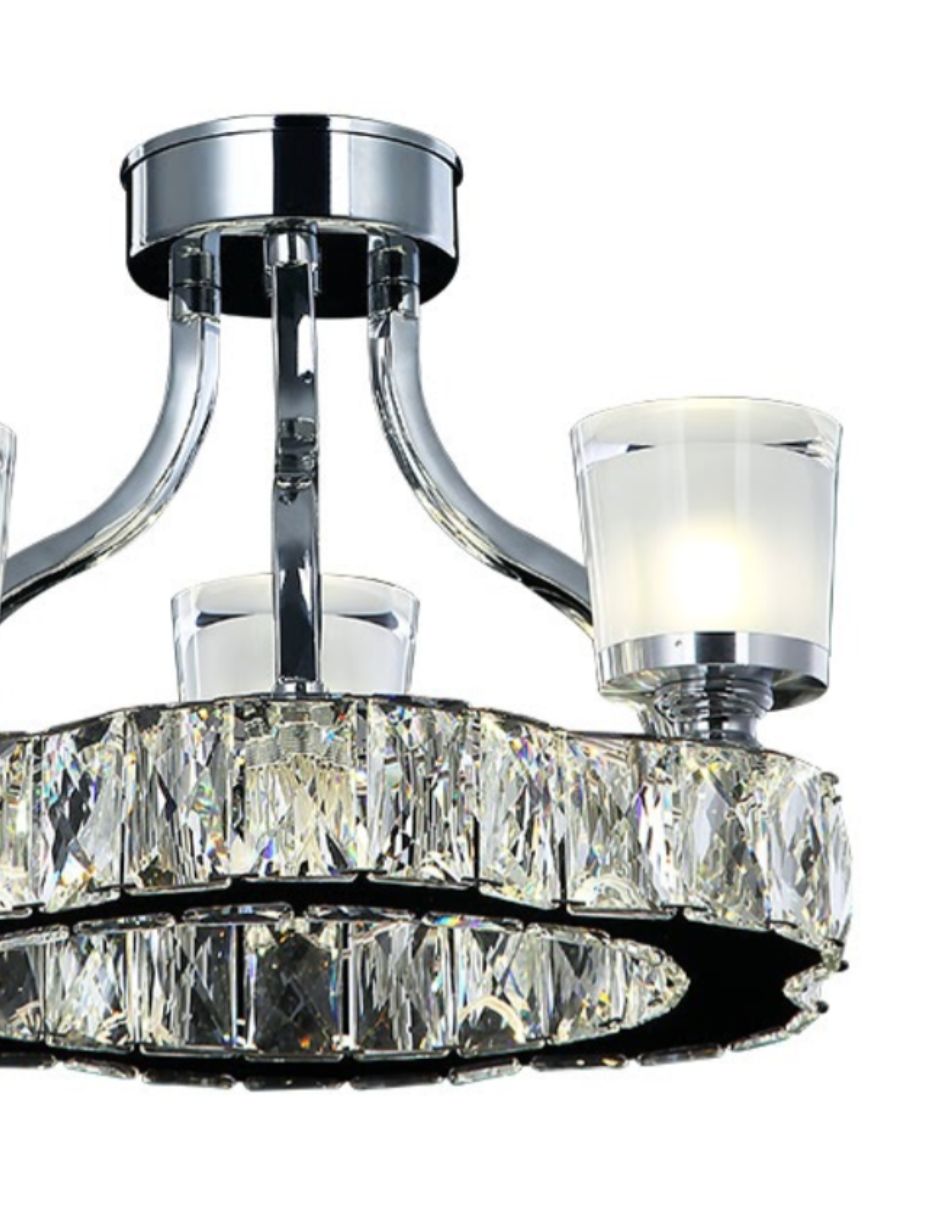 Foto 3 pulgar | Candil de Cristal 3 Luces LED con 3 Cambios de Luz