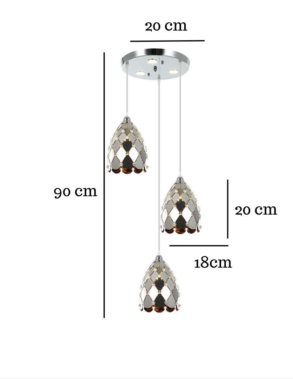 Foto 4 pulgar | Lámpara Candil Lirio 3 Luces LED para Decorar - Plateada
