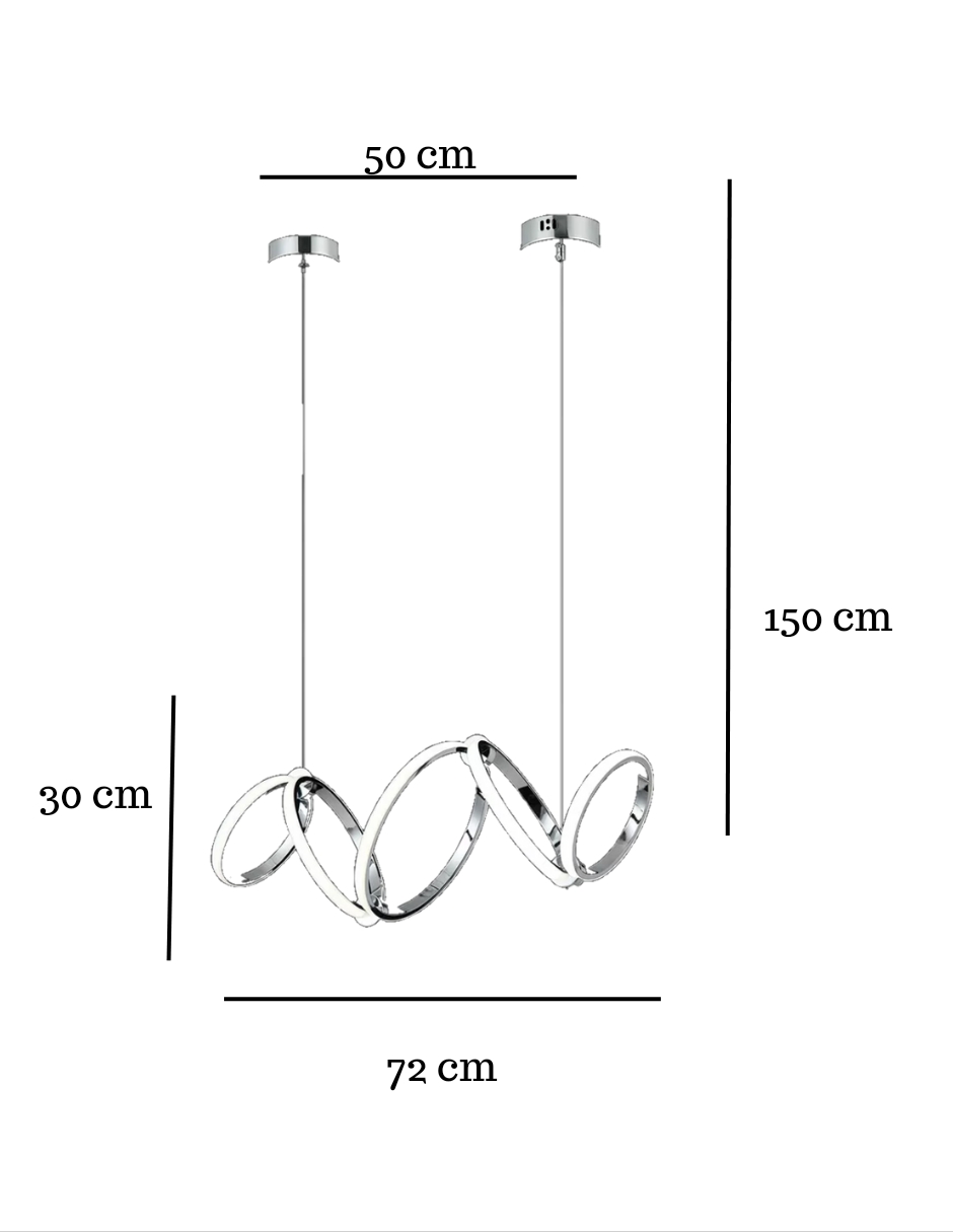 Foto 4 pulgar | Lámpara Colgante 5 Aros
